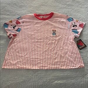 NWT Vintage Mickey Mouse Striped T-Shirt